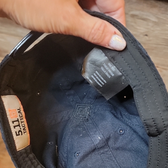 5.11 Tactical Black and Gray Structured Hats with Logo Patches - Picture 4 of 4